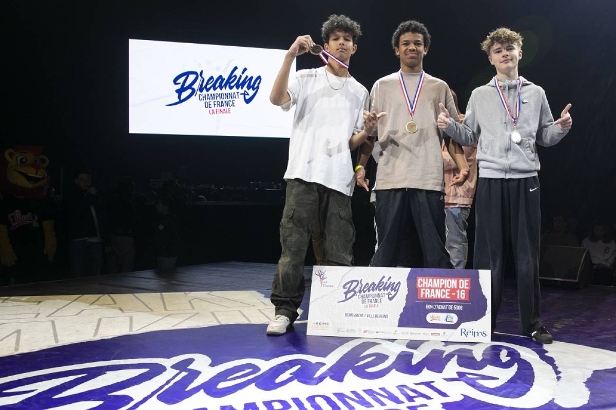 Podium bboys -16 ans breaking championnat franc