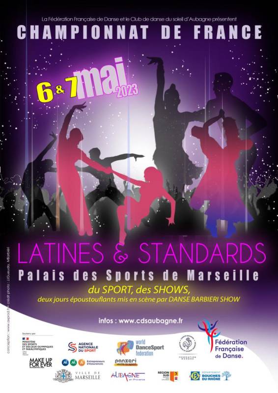 Affiche championnat latines & standards 2023